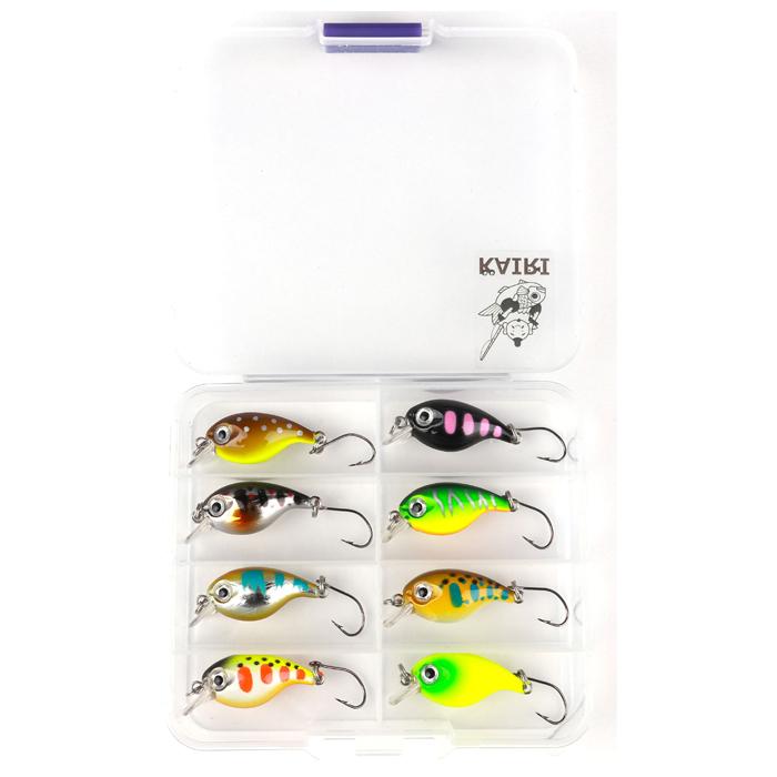 マイクロクランクベイト 8色 セット バーブレス フック 付き 3.6cm 2.1