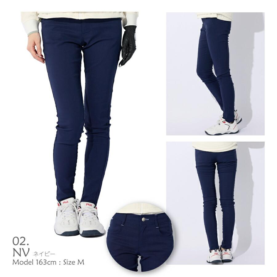 FILA GOLF レディース ゴルフ ストレッチロングパンツ 裏起毛 秋冬