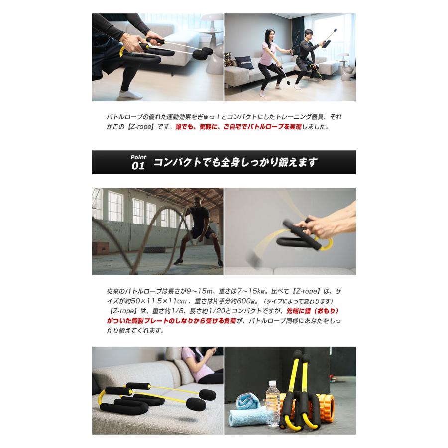 Z-rope バトルロープ 筋トレ 宅トレ クロスフィット 有酸素運動 体幹