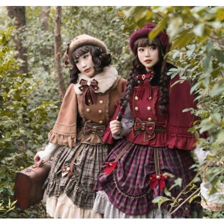 ロリータ服 ポンチョコート3色 ケープコート アウター ウール ファー