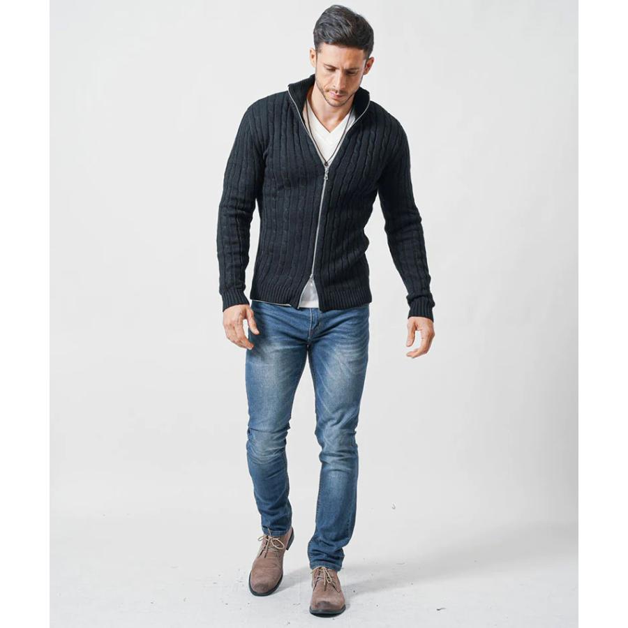 韓国 ワイドアングル 防風ニット ジップアップ アウター ゴアテックス