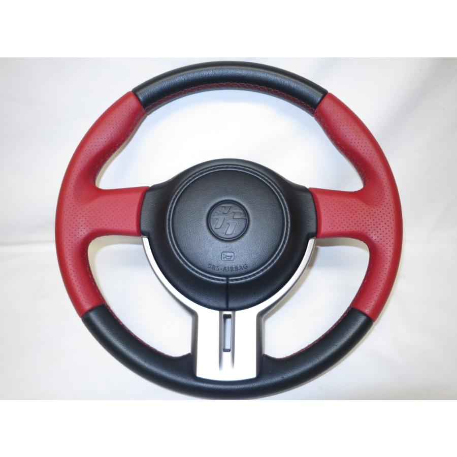希少!レッドステッチ! 86 ZN6 純正 革 ステアリング ハンドル エア