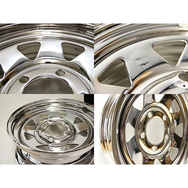 K-LITE 13インチ鉄ホイール アルミクロームメッキ 5穴 114.3 13inch