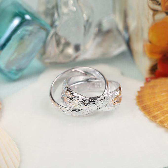 ハワイアンジュエリー リング 指輪 レディース メンズ 3連 シルバー925