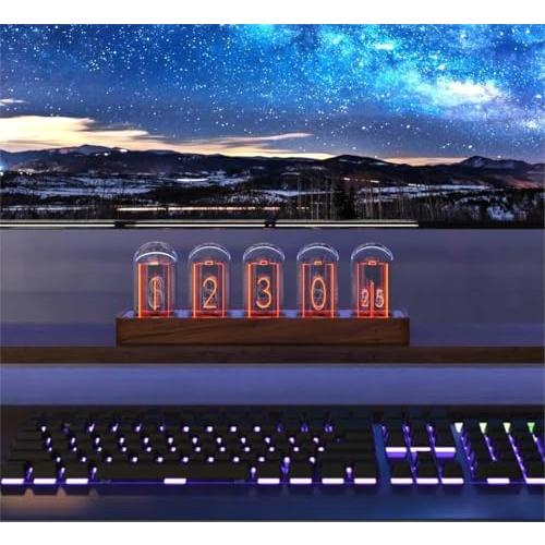 ClocTeck ニキシー管 時計 Wi-Fi同期 & 1600万色カスタマイズ可能