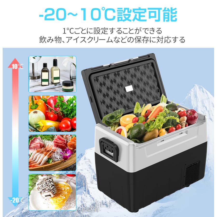 車載冷蔵庫 ポータブル 冷凍庫 45L 急速冷凍 -20℃〜10℃ 1年保証 AC100V
