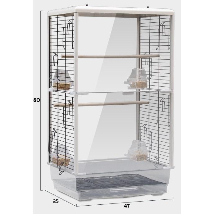 大型鳥かご 両面クリアタイプ 金網窓 鳥小屋 鳥カゴ 鳥 ゲージ ケージ