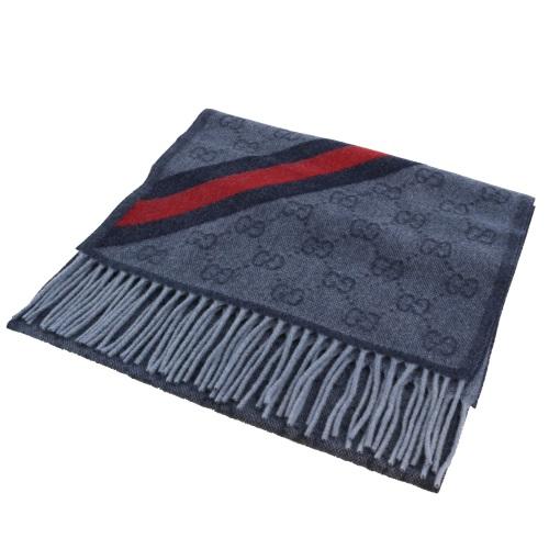 GUCCI（グッチ） マフラー メンズ レディース ネイビー GUCCI 570603