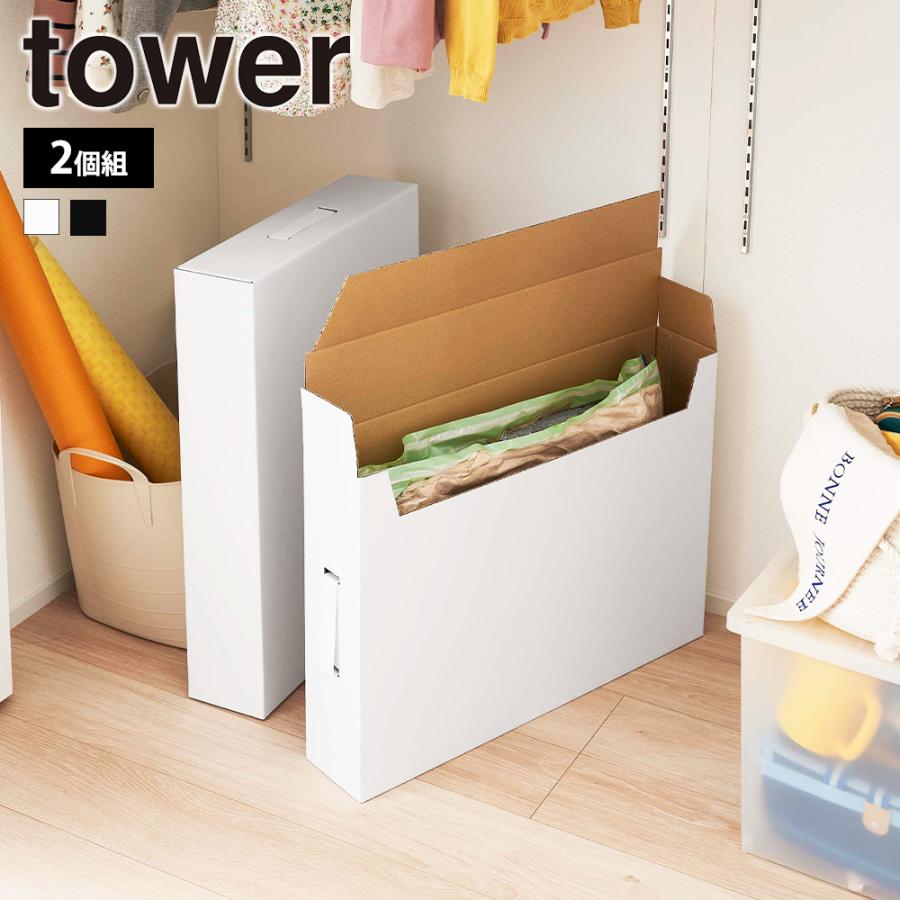 tower 山崎実業 作品収納ボックス タワー 2個組 A2サイズ ケース