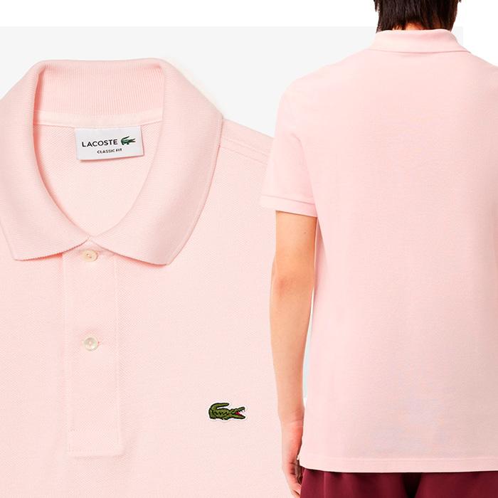 LACOSTE（ラコステ） ポロシャツ メンズ 鹿の子 半袖 無地 LACOSTE