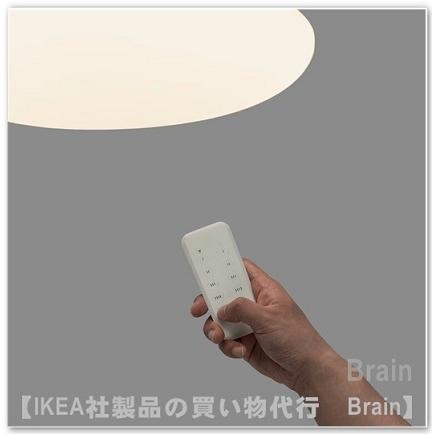 イケア（IKEA） ESKADER/エスカデル LEDシーリングランプ リモコン付き