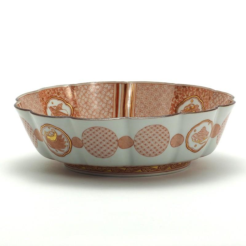 九谷焼 福島武山 菓子鉢 赤絵鳳凰文 : 九谷焼 STYLeNCE スタイレンス