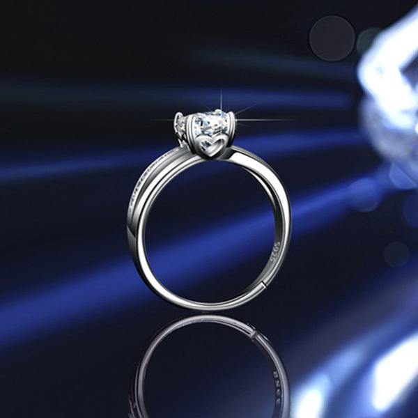 モアッサナイト リング 一粒 Dカラー 1カラット エクセレント カット