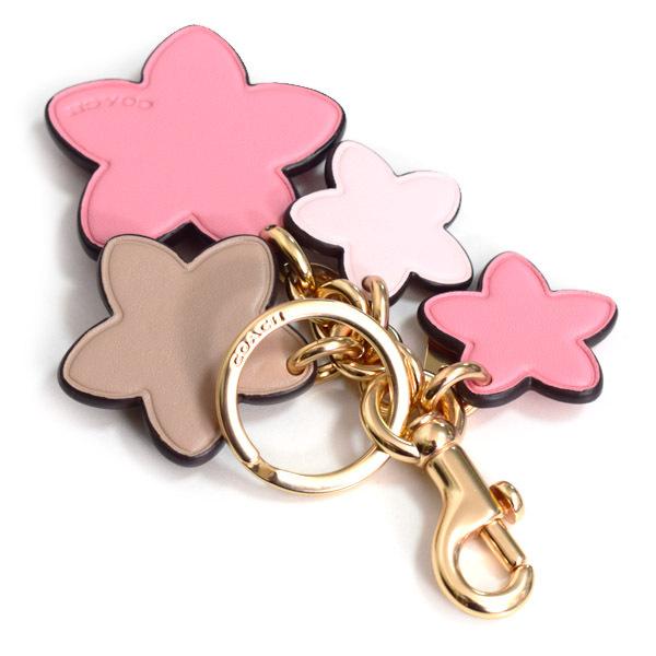 COACH（コーチ） キーホルダー スムースレザー ワイルドフラワー 花