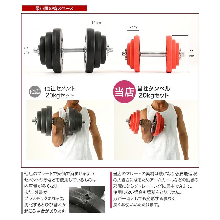 ダンベル セット 片手 25kg 2個セット 合計50kg 両手用 両腕用 ラバー