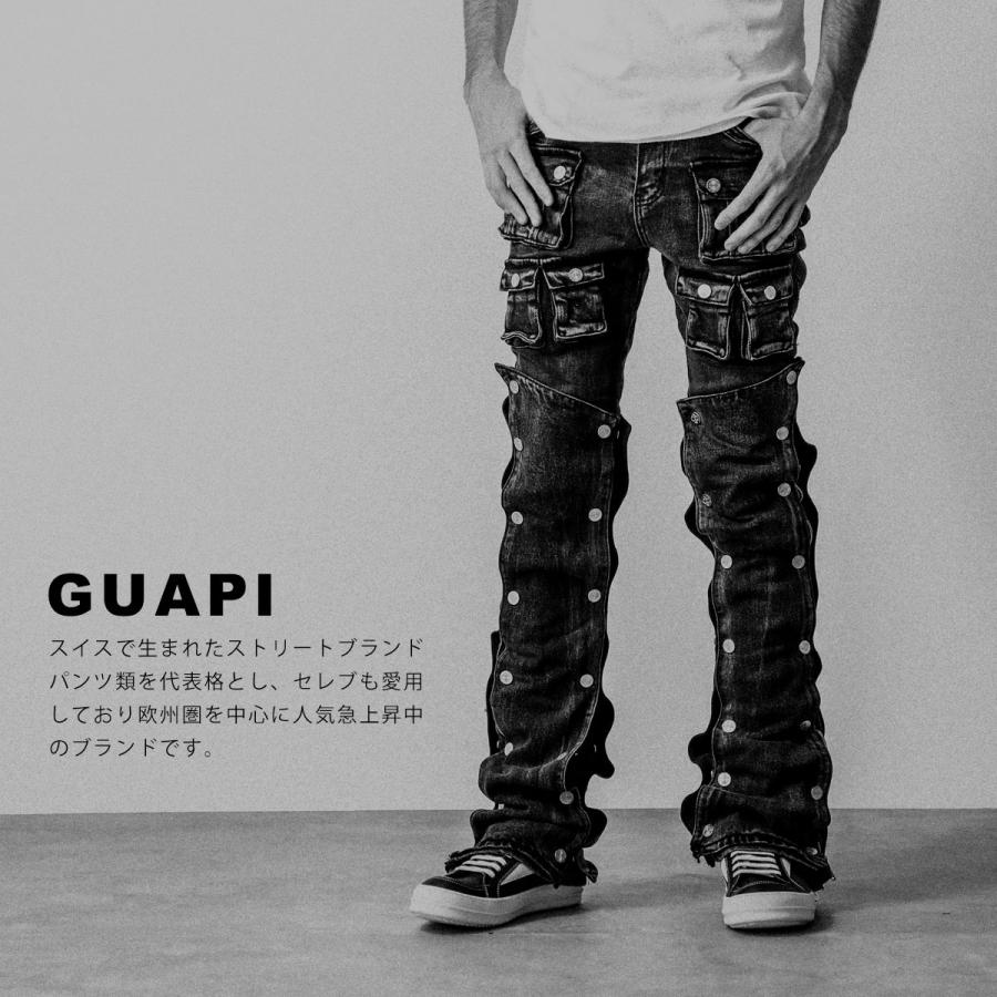 GUAPI グアピ ジーンズ Obsidian Black Icon Flared Denim メンズ