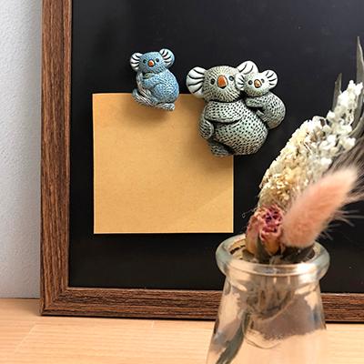 単品 送料 290円 マグネット コアラ子供 M03A 陶器 置物 動物 コアラ