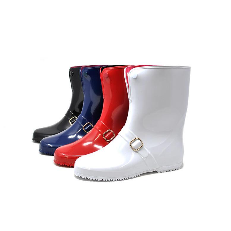 アキレス（achilles） レディース レインブーツ ショート 前ボタン