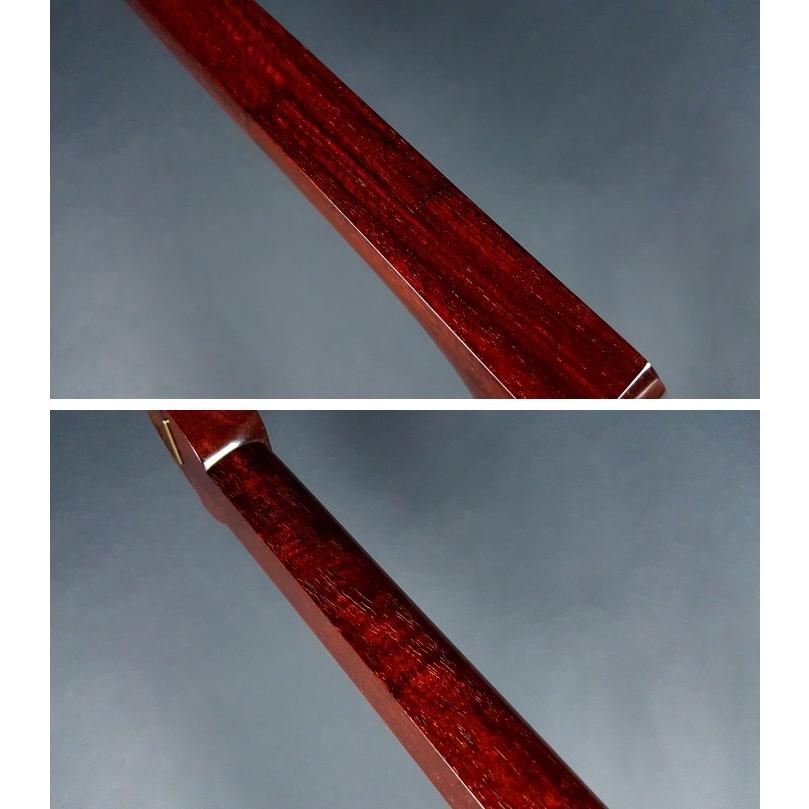 地唄三味線【高級 紅木 二分大 美品 両面張替 】 地唄三味線【高級