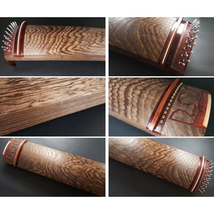 琴/箏【最高級品】十七絃琴【くり甲・玉縁紅木巻】（YSP-17006） : 和