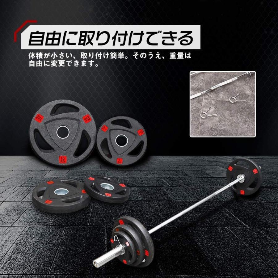 即納！80KGセット ラバー バーベル ダンベル オリンピックウエイト