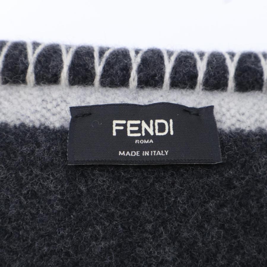 FENDI（フェンディ） 美品/ FFロゴ マフラー グレー レディース