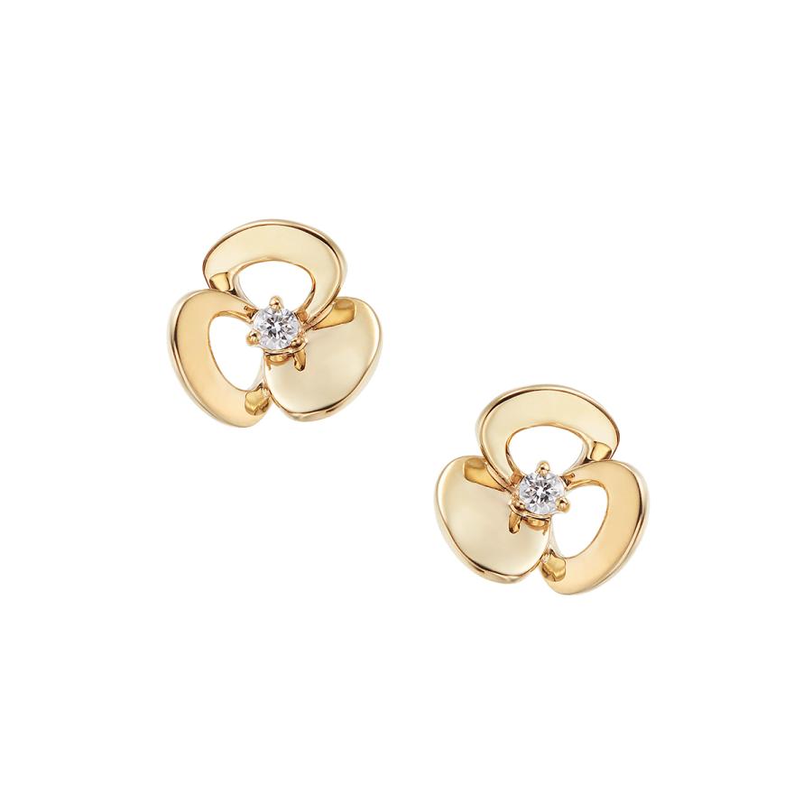 ジュエリーツツミ K10イエローゴールドダイヤモンドピアス