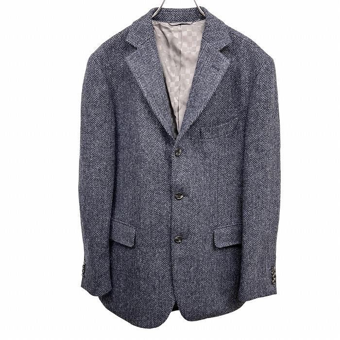 ミツミネ|ハリスツイード テーラードジャケット ヘリンボーン 総裏地