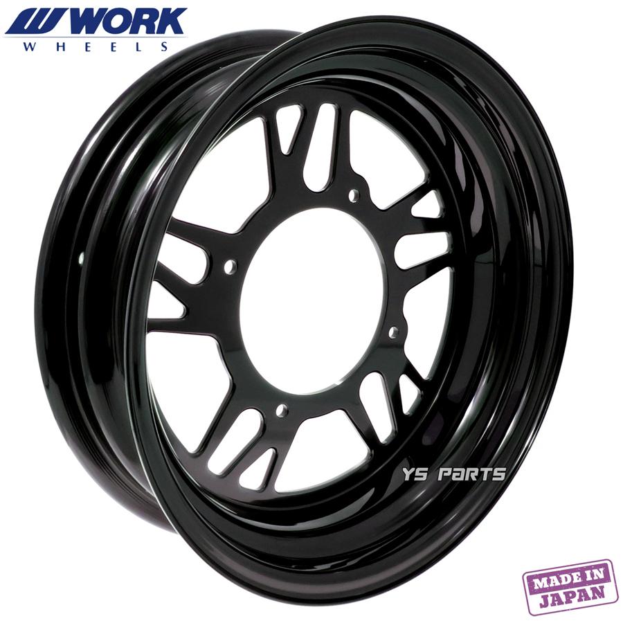 国産品]WORK超軽量/高剛性アルミホイール ブラック[タイプGS] ジャイロ
