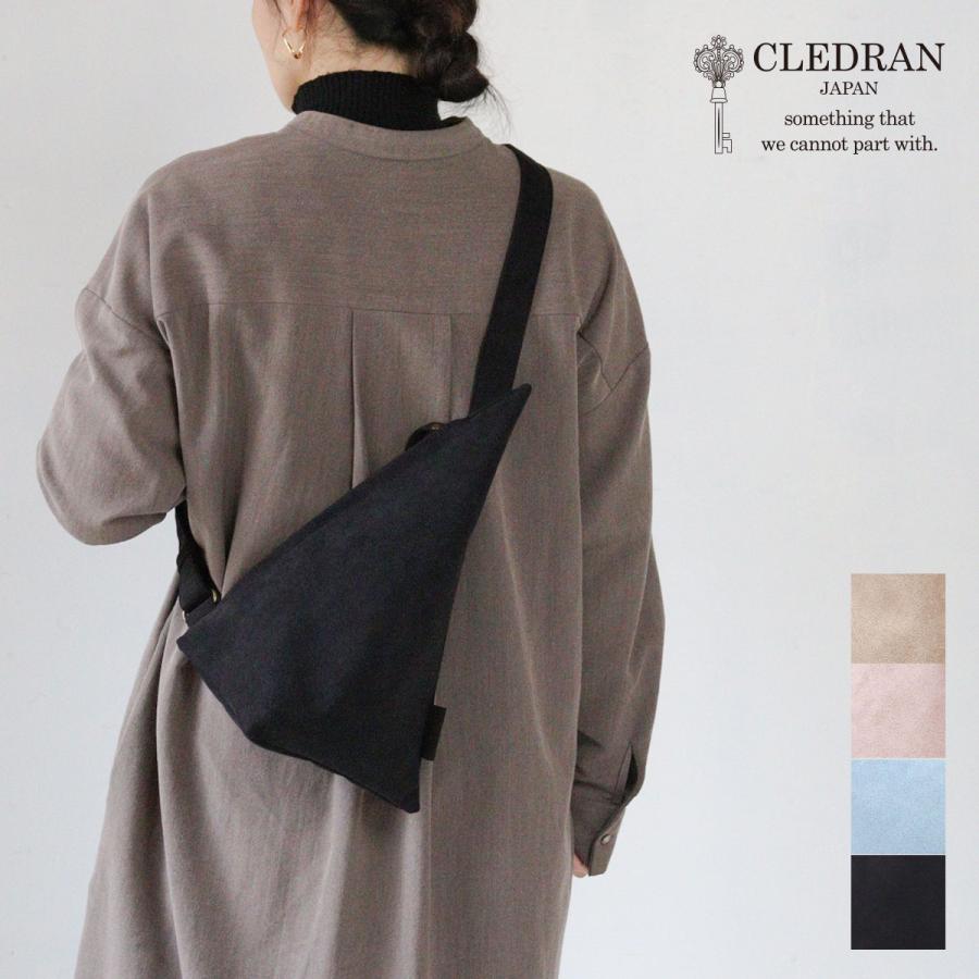 CLEDRAN（クレドラン） トライアングルショルダー ボディバッグ 人工