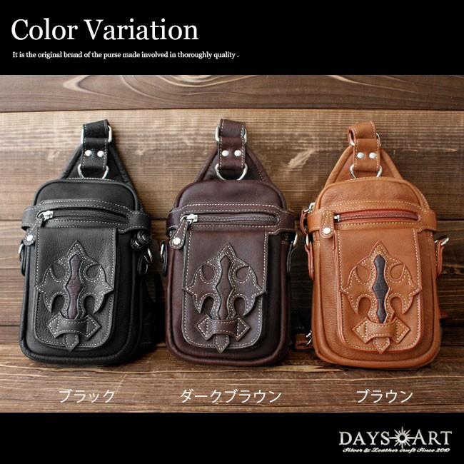 DAYSART（デイズアート） ボディバッグ 本革レザー ミニバッグ メンズ