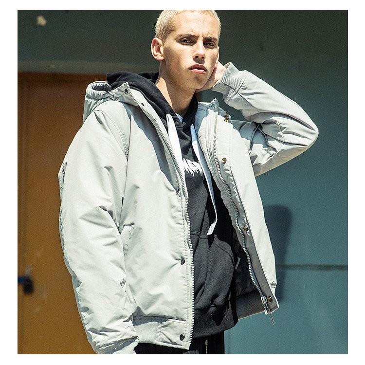 在庫処分】メンズ 中綿ジャケット ダウンジャケット 中綿フード