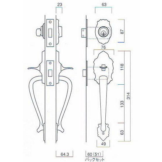 長沢製作所 鍵 交換 古代,KODAI,コダイ ニュープレジデント301装飾玄関