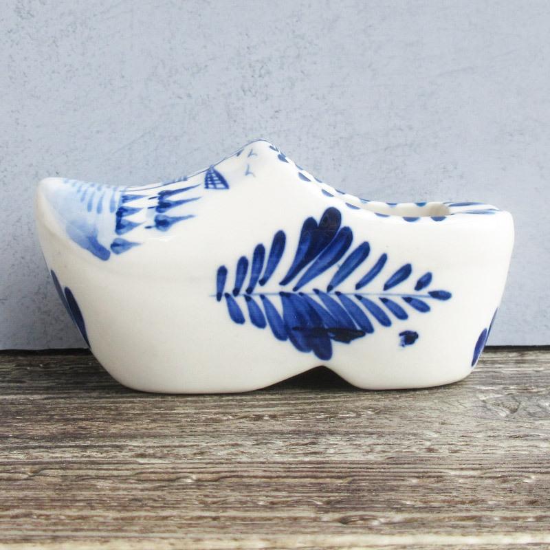 デルフト陶器 オランダ絵つき 陶器の靴 / デルフト焼 オランダ