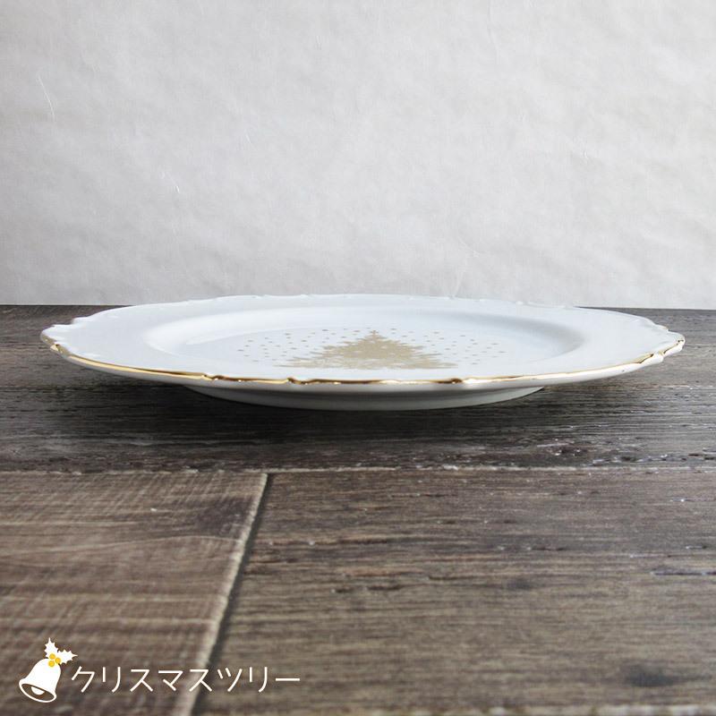 クリスマス パーティープレート 31.5cm（2柄選択）/ 大皿 金線