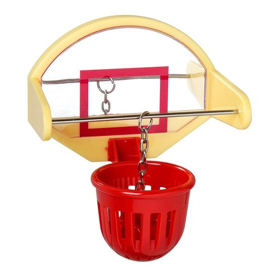 スドー SUDO バードバスケット 鏡付き バスケットボール型のおもちゃ