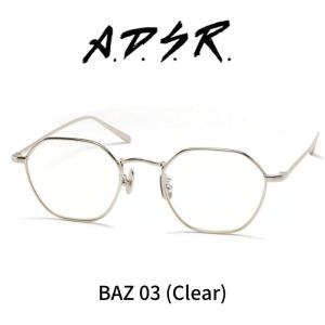 A.D.S.R. adsr サングラス SATCHMO サッチモ 03 クリアフレーム ブルー
