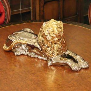 陶器 動物 ヒョウ 置物 イタリア製 レオパード 豹 完成品 ヨーロピアン