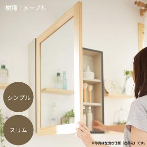 ウッドワン 框組扉付ミラーキャビネット W550×H648mm 樹種：ニュージー