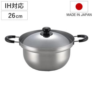 ヨシカワ 両手鍋 28cm IH対応 美味彩菜ちゃんこ鍋 ステンレス製 日本製