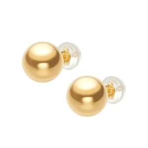 ジュエリーツツミ K18イエローゴールドブラックカルセドニーピアス