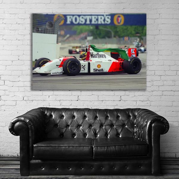 Ayrton Senna アイルトン・セナ 特大 ポスター 約150x100cm 海外 F1