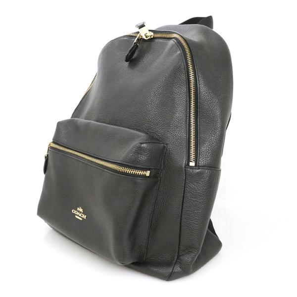 コーチ COACH ブラック レザー リュックサック バックパック