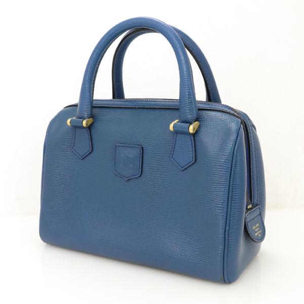 セリーヌ CELINE レザー ミニボストンバッグ ハンドバッグ ブルー