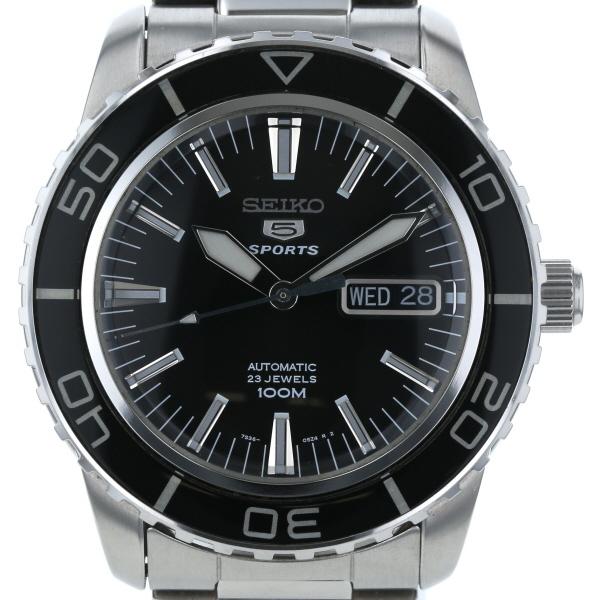 セイコー SEIKO セイコー5 スポーツ 7S36-04N0 自動巻式 ブラック 文字