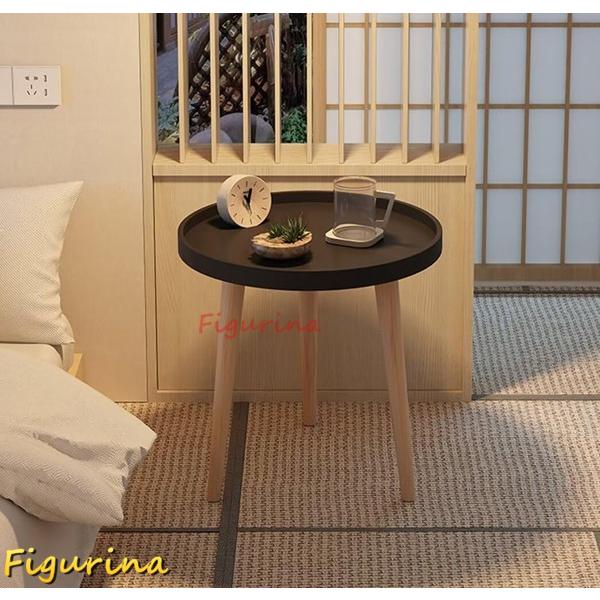 サイドテーブル 丸テーブル 直径40cm/50cm 高さ44cm 丸型 三脚 天然木