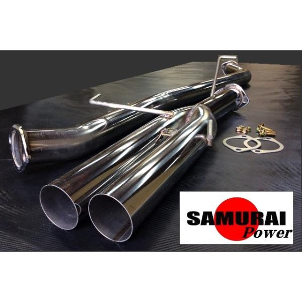 S14 シルビア SR20DET ターボ用 直管デュアル出しマフラー SAMURAI