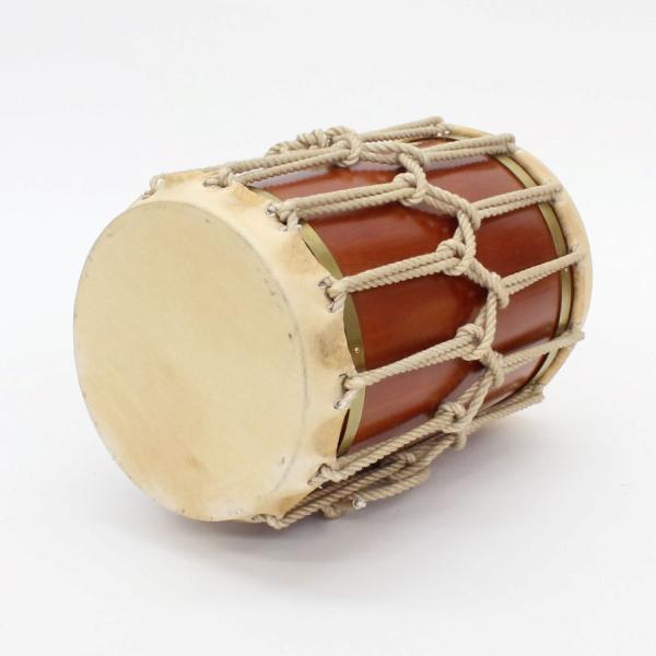 桶胴太鼓7寸5分（革面直径22,5cm） 和太鼓・獅子舞用・牛革・バチ付