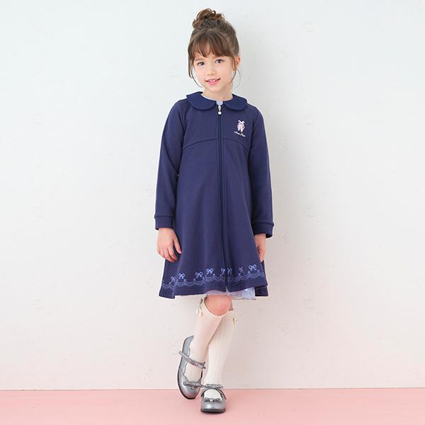 mezzo piano メゾピアノ(mezzo piano)バレエリボン刺しゅう衿つき