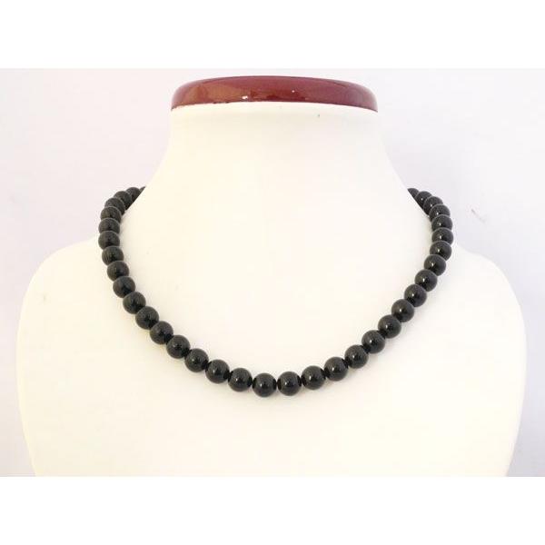 黒珊瑚 ネックレス 8mm玉 内径40cm ブラックコーラル パワーストーン